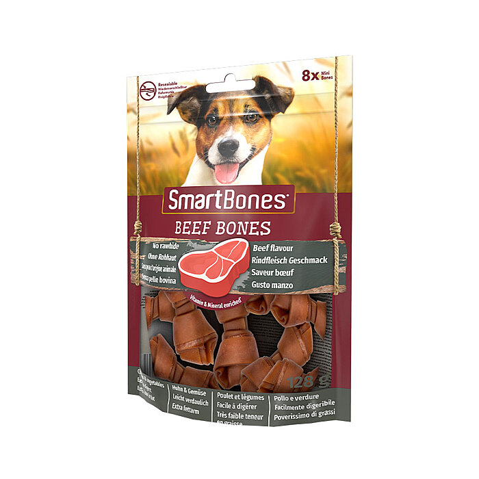 SmartBones Köpek Ödül Kemiği Sığır Etli Mini (8li) 128g - 1