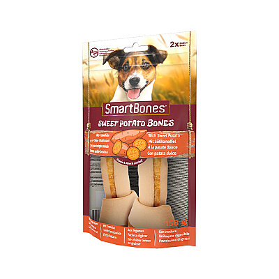 SmartBones Köpek Ödül Kemiği Tatlı Patatesli Medium (2li) 158g