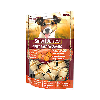 SmartBones Köpek Ödül Kemiği Tatlı Patatesli Mini (8li) 128g