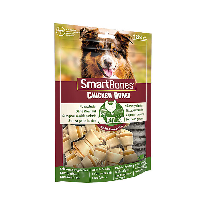 SmartBones Köpek Ödül Kemiği Tavuklu Mini (18li) 228g - 1